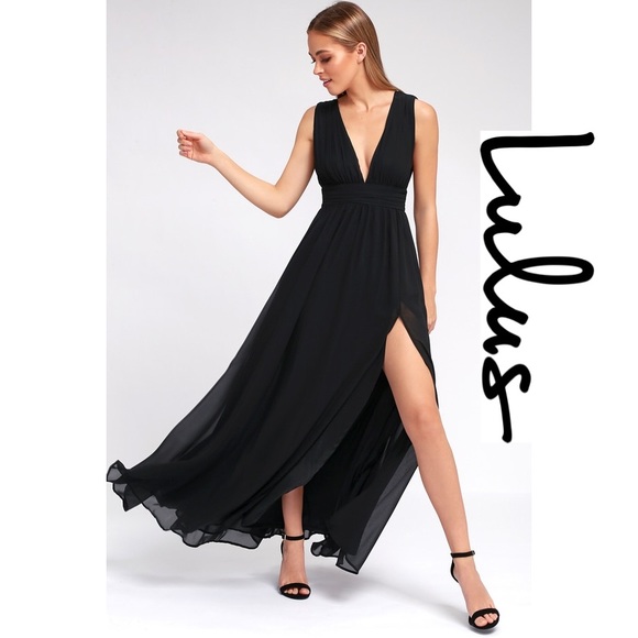 Lulus Dresses & Skirts - Lulus Heavenly Hues Black Maxi Dress